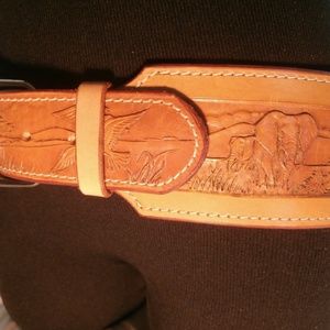 LEATHER SASH BELT